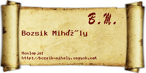 Bozsik Mihály névjegykártya