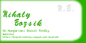 mihaly bozsik business card